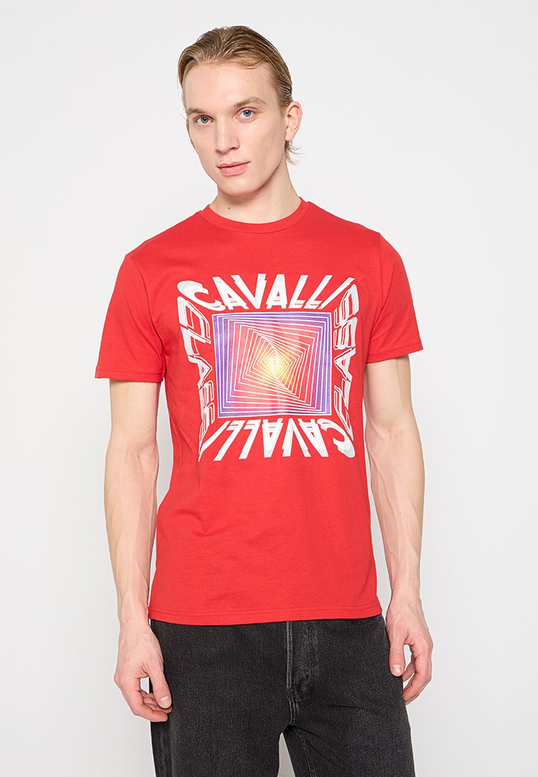 Cavalli Class T-shirt print rood
