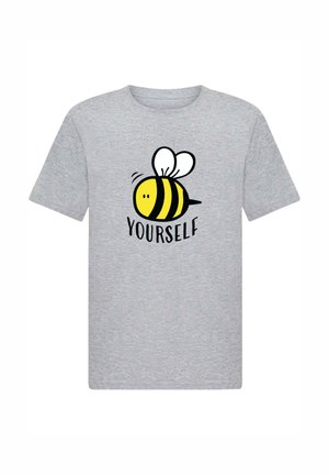 BEE YOURSELF - Print T-shirt - heather grey