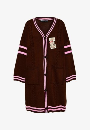 #VDR VILLADELLEROSE, LONG OVERSIZE KNIT CARDIGAN - Ζακέτα - brown