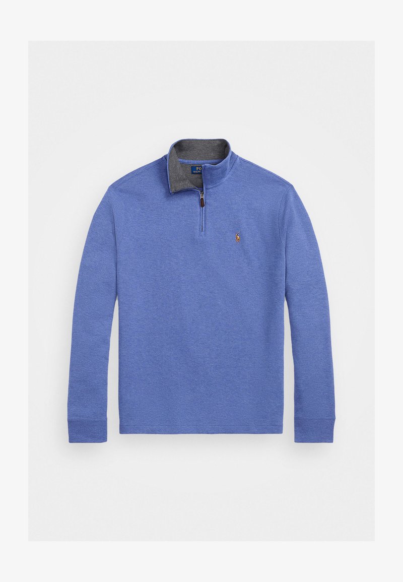 Polo Ralph Lauren ESTATE-RIB QUARTER-ZIP PULLOVER - Strikkegenser - faded royal heather/barclay