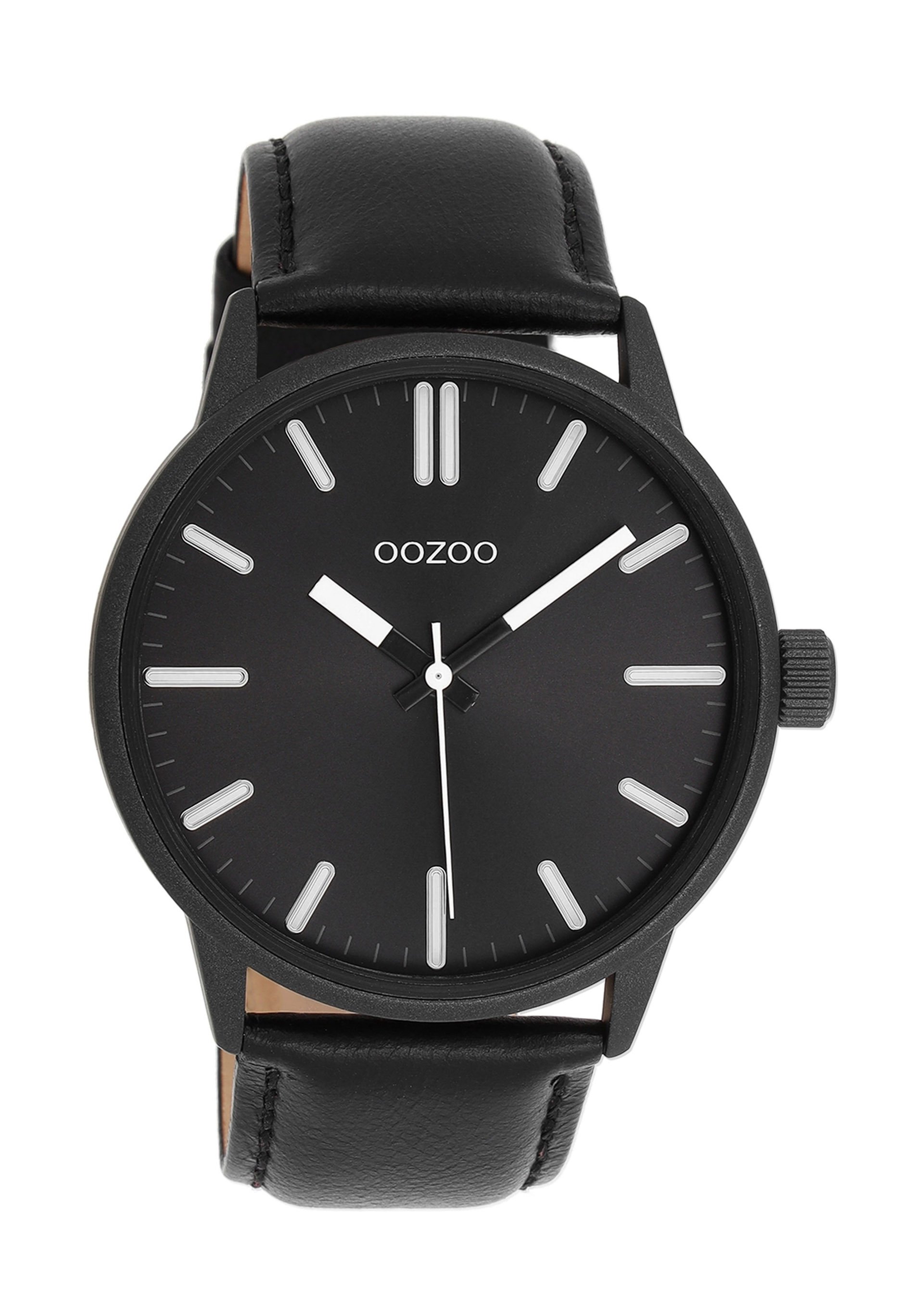 oozoo watch oozoo uhr schwarz silber