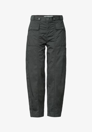 Street One, HIGH WAIST BARREL LEG HOSE IM CASUAL FIT - Pantalon classique - mossbound green