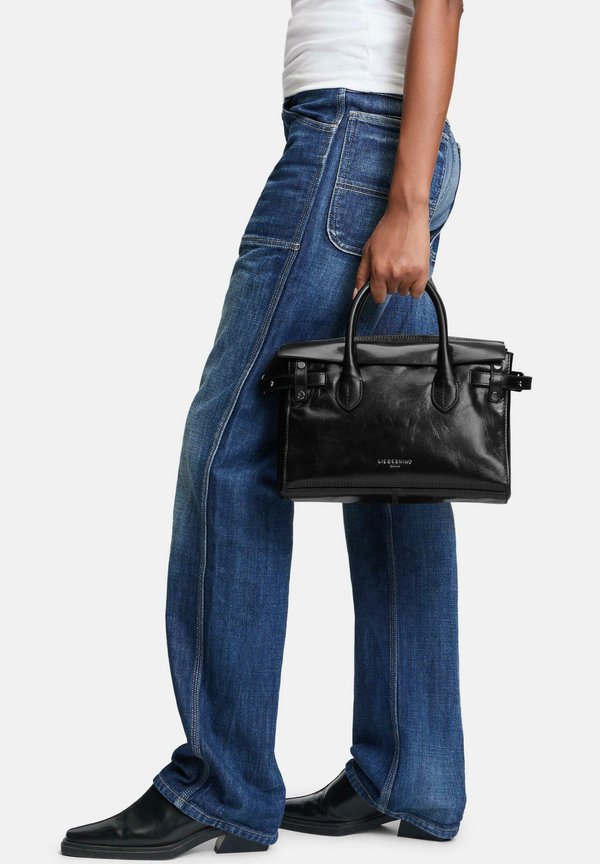 GLORIA SATCHEL GERÄUMIGE AUS GLÄNZENDEM - Handtasche - schwarz