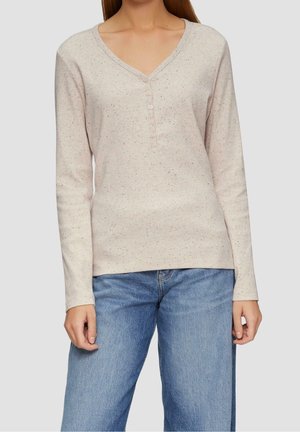 Top s dlouhým rukávem - mottled beige