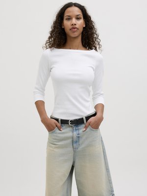 FIFI STR 3/4 BOATNECK JRS NOOS - Ilgarankovis viršutinės dalies drabužis - bright white