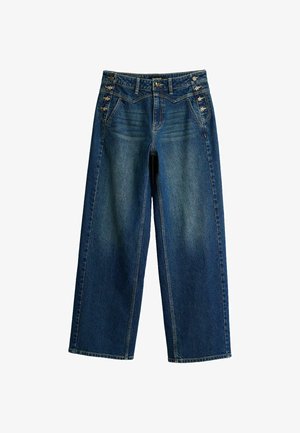 Desigual, WIDE-LEG JEANS - Wide Leg - blue