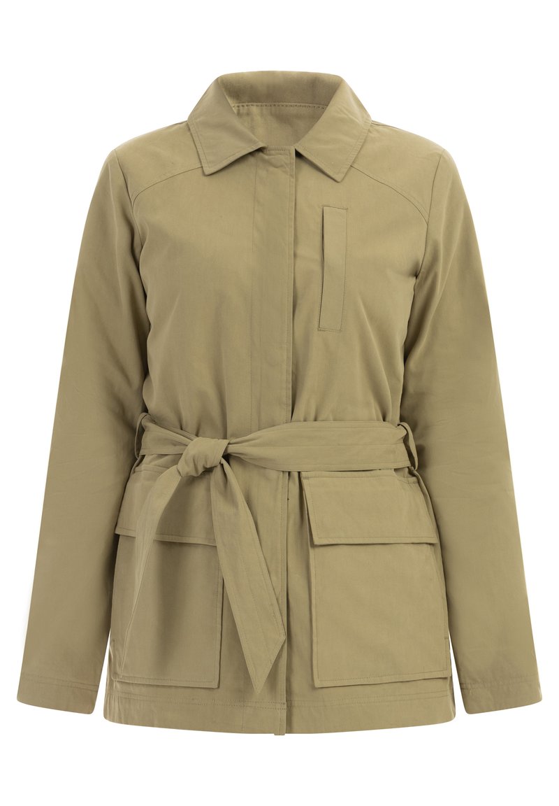 dreimaster Halflange jas olijfgroen