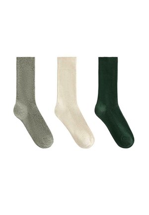 3 PAIRS - Zoknik - dark green