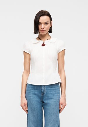 Button-down blouse - white