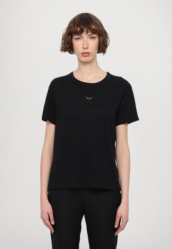 MARTA WINGS STRASS - Print T-shirt - noir