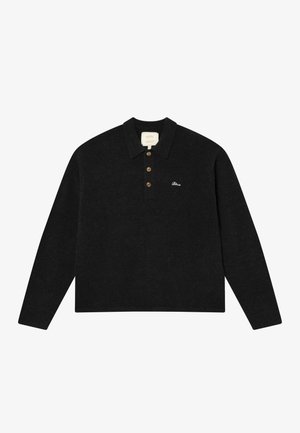 BLKVIS, HAIRY STRUCTURE LONGLEEVE POLO - Pullover - black