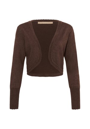 Culture, CULTURE CUANNEMARIE SCALLOP BOLERO - Gilet - coffee bean melange