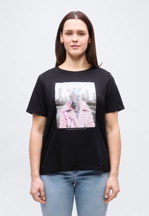 CARPENELOPE LIFE O NECK TEE - Print T-shirt - black