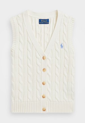 Polo Ralph Lauren CABLE KNIT COTTON SWEATER VEST - Vestă - nevis/harbor island blue
