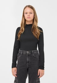 Terranova CARGO WIDE - Jeans a sigaretta - nero denim
