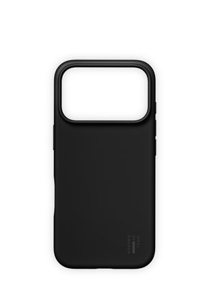 Black smartphone case with large rectangular camera cutout and small side buttons, branded "Ideal of Sweden" in bottom right corner.