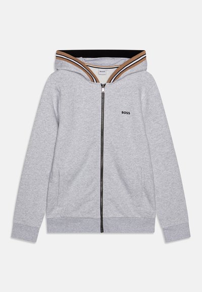 HOODED - Sweat zippé - gris chine