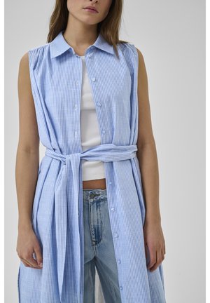 My Essential Wardrobe, MWSKYE SUNNA SLEEVELESS - Abito a camicia - silver lake blue striped