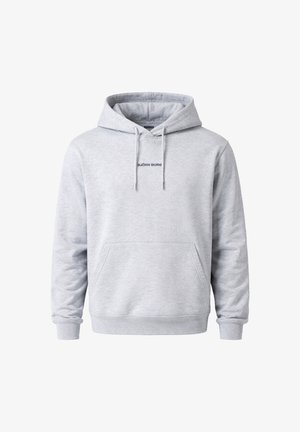 Svetlo siva jopa s sprednjim žepom, kapuco z vrvico in besedilom "BJÖRN BORG" na sredini prsnega koša.