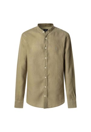 Hackett London TAILORED FIT LINEN PORTER SHIRT - Shirt - light khaki green