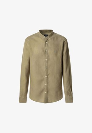 Hackett London TAILORED FIT LINEN PORTER SHIRT - Hemd - light khaki green