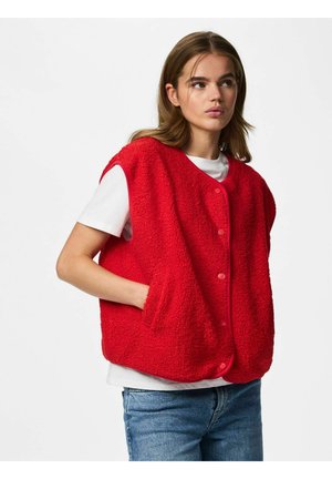 Pieces PCKATTY TEDDY VEST NOOS BC - Veste sans manches - high risk red1