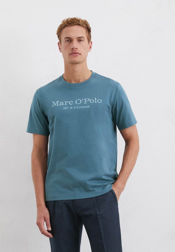 SHORT SLEEVE CREW NECK CLASSIC INSIDE CHEST - Print T-shirt - storm