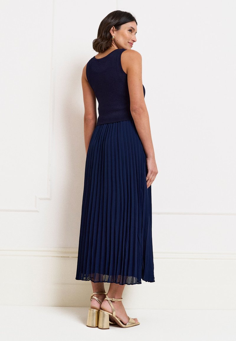 seraphine navy blue pleated maternity dress Seraphine A-Line Pregnancy and Nursing Farrah Winter Dress, Navy woman