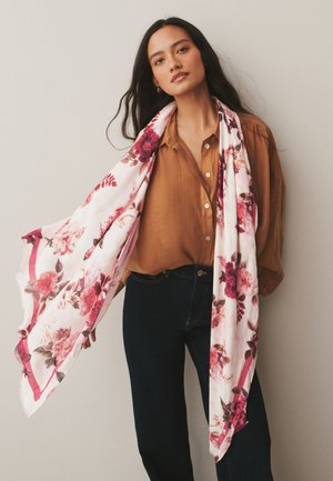 Next, LIGHTWEIGHT  - Schal - cream red floral print
