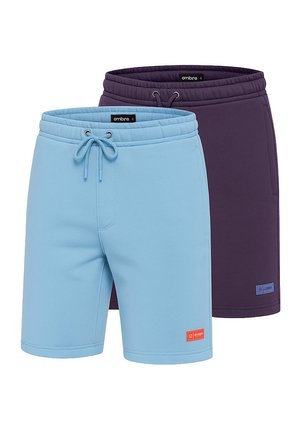 SET OF 2 - Shorts - light blue purple