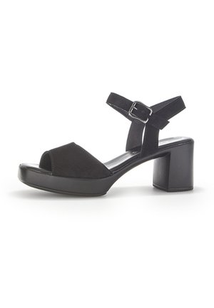 Sandalen met plateauzool - schwarz