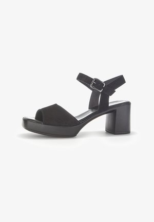 Sandalen met plateauzool - schwarz