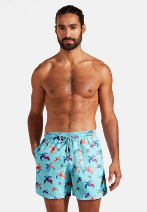 Mr. GUGU & Miss GO WATERCOLOR TURTLE - Swimming shorts - blue