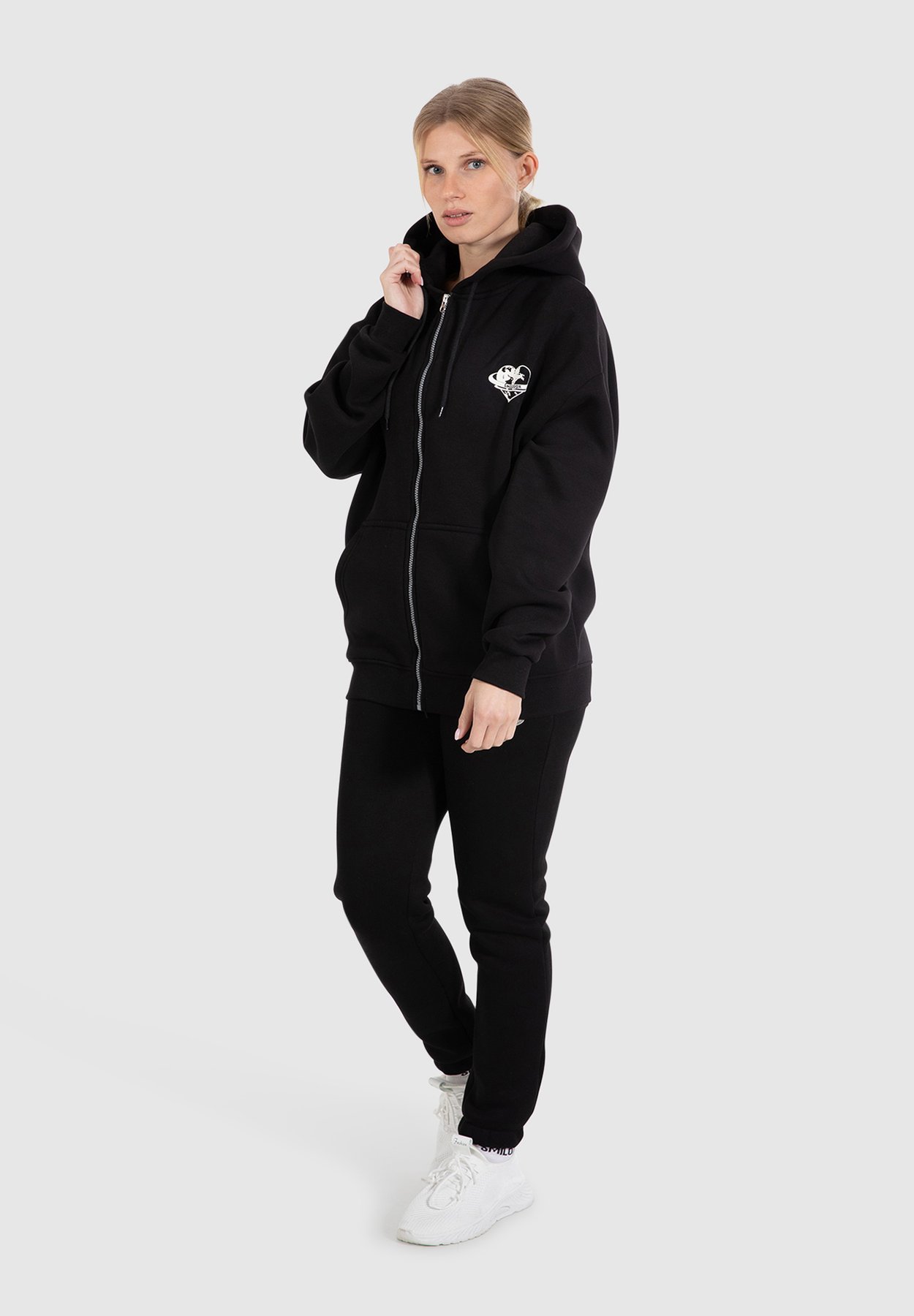 AMORA FULL ZIP HOODIE BACK PRINT