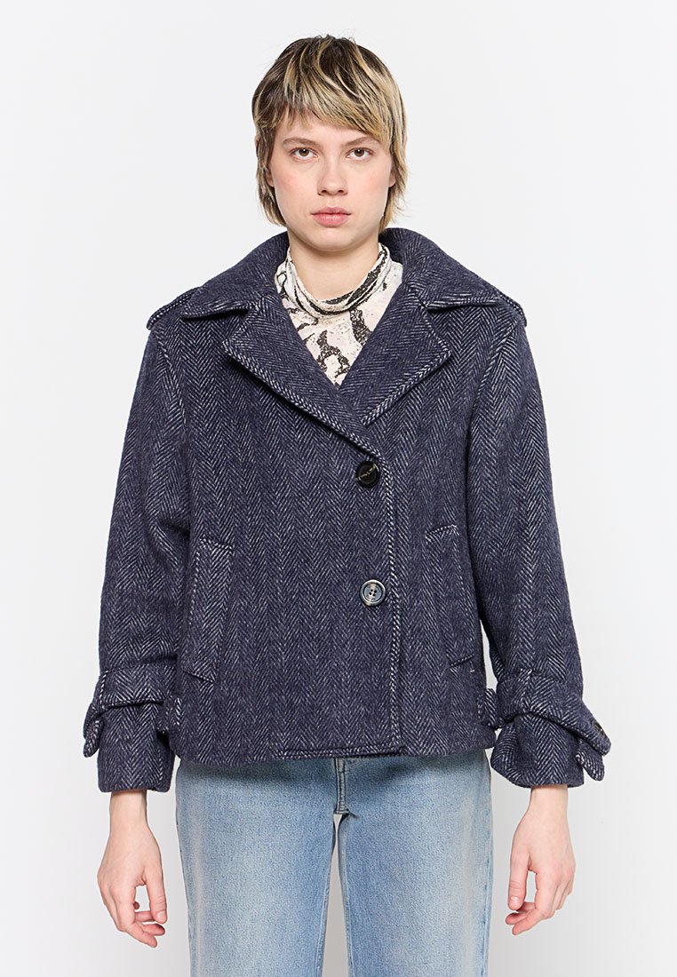 Oakwood Halflange jas donkerblauw