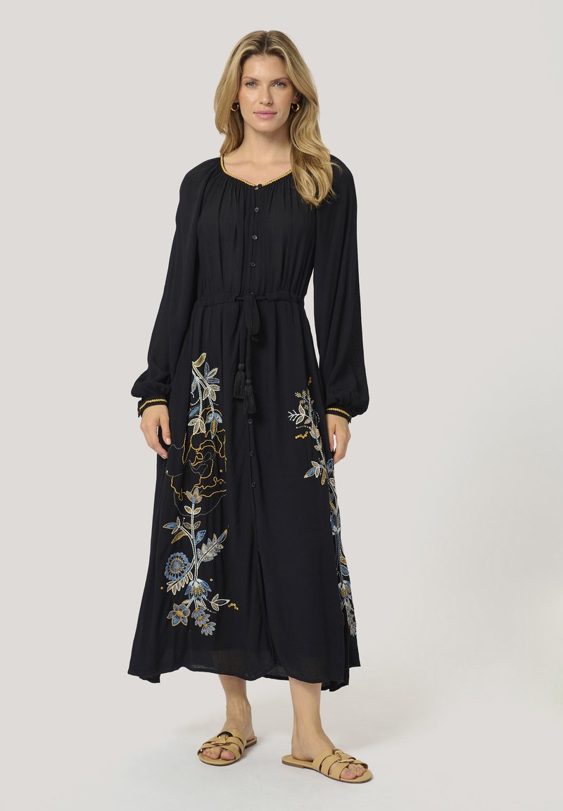 Cream BOHIA EMBROIDERY - Abito a camicia - pitch black