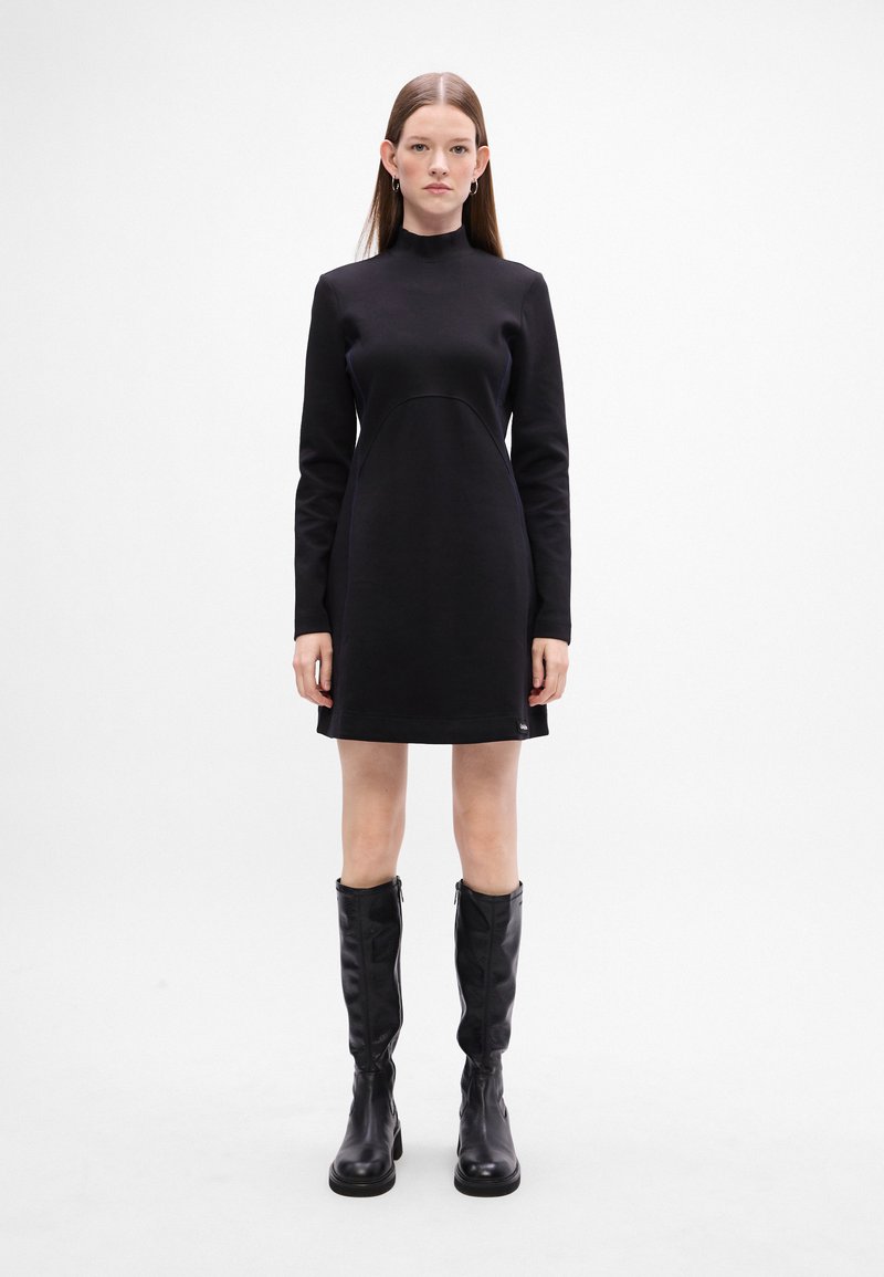 Calvin Klein Jeans FIT AND FLARE DRESS - Jersey dress - black - Zalando.co.uk Calvin Klein Jeans FIT AND FLARE DRESS - Jersey dress - black - Zalando.co.uk