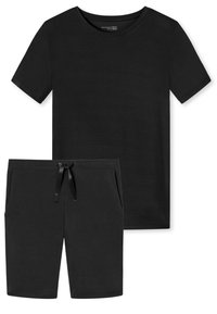 Schiesser KURZARM SET - Nattplagg set - schwarz