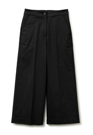 United Colors of Benetton WIDE HIGH-WAISTED - Pantalones - black