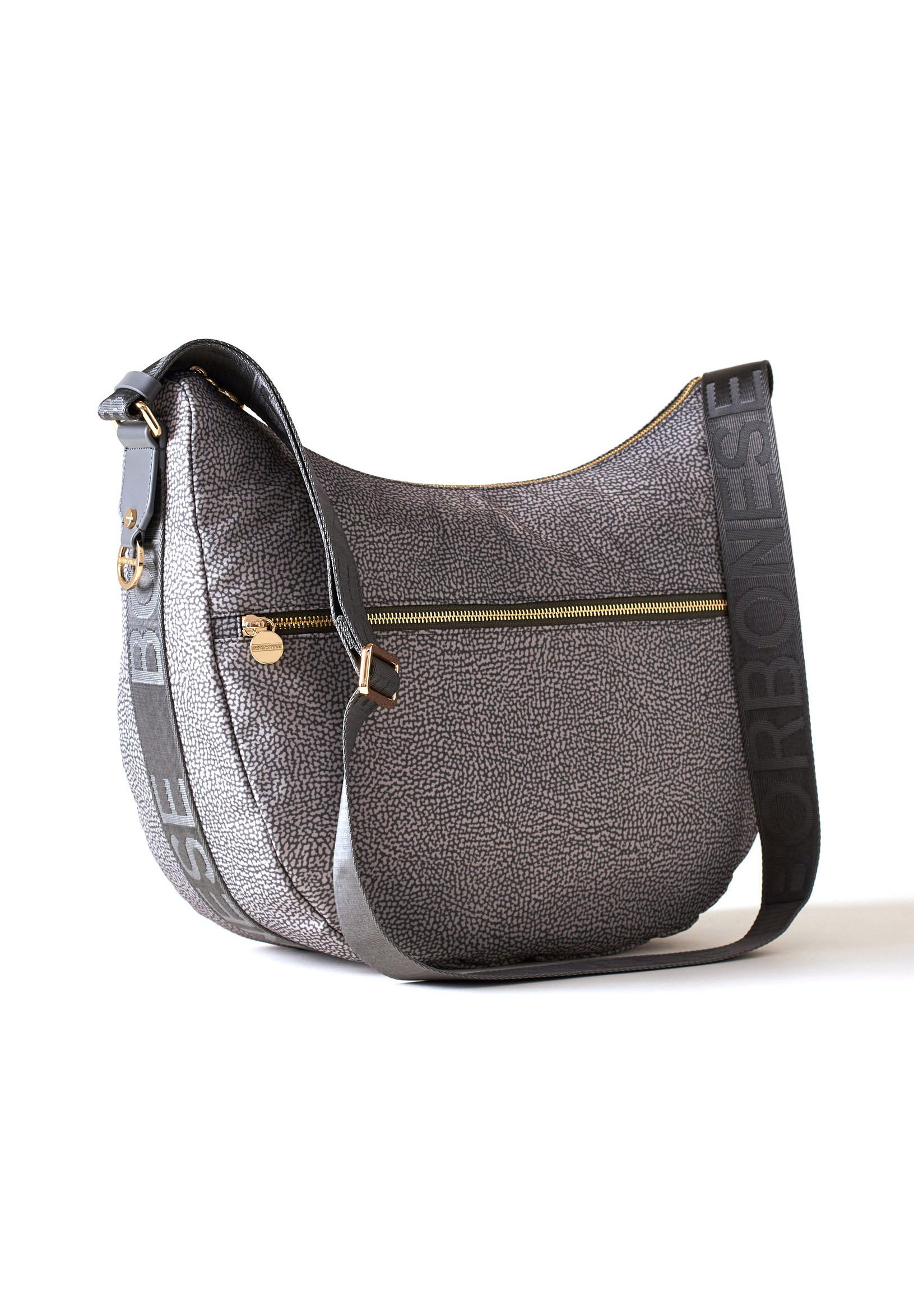 Bag Medium Borbonese Borsa Tracolla Grigia Borbonese LUNA MEDIUM