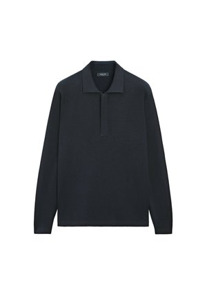 Massimo Dutti, Poloshirt - mottled dark blue