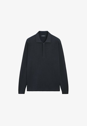 Massimo Dutti, Poloshirt - mottled dark blue