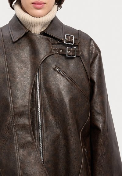 Materiel BOXY BIKER  - Giacca in similpelle - dyed brown