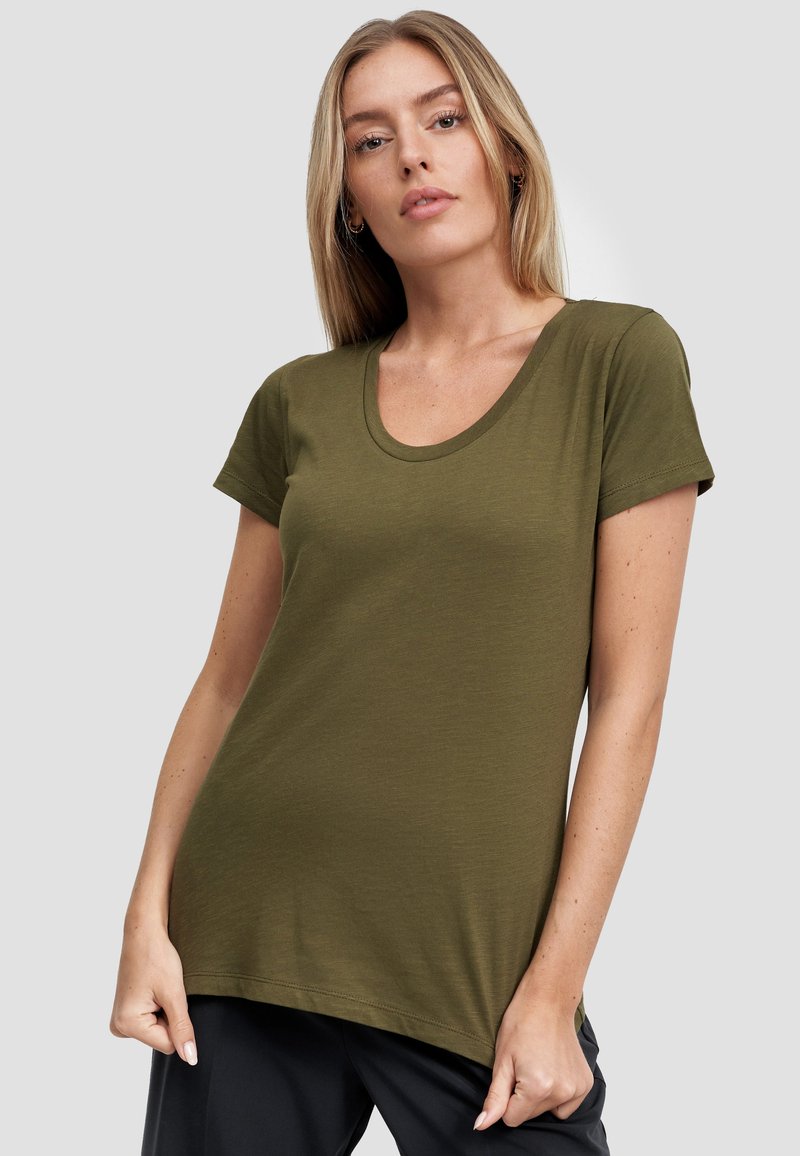Damen T-Shirts | Re.draft T-Shirt basic moss green/grün - EJ51313 Damen T-Shirts | Re.draft T-Shirt basic moss green/grün - EJ51313