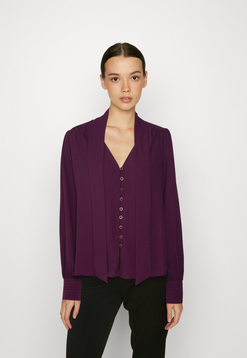 Forever New REE NECK TIE UP BLOUSE Bluse eggplant/beere Zalando.ch
