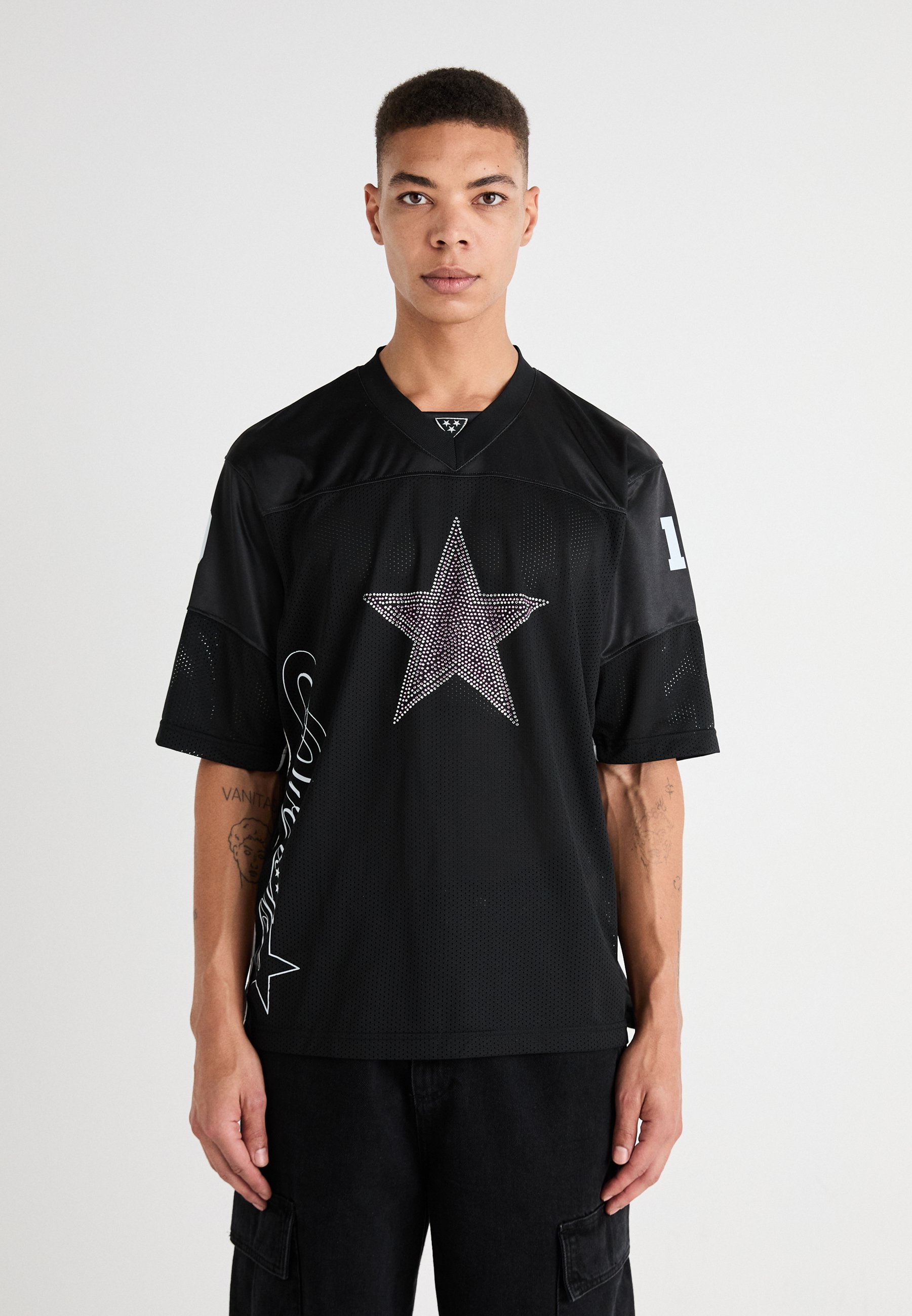Jaded London TEAM SPIRIT FOOTBALL - Print T-shirt - black