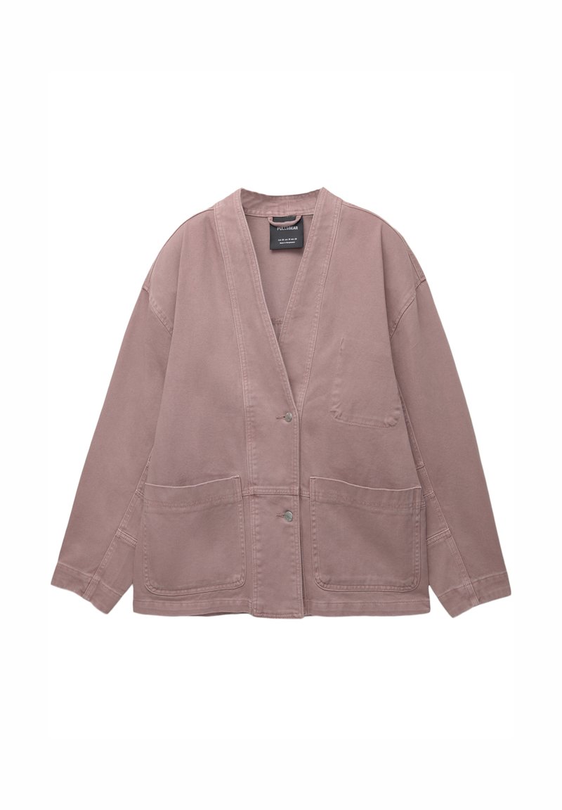 PULL&BEAR Halflange jas donkerroze