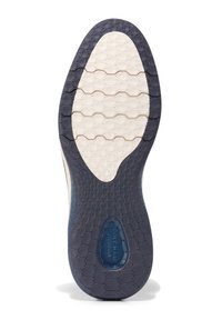 Sula med hexagonalmönster; övre delen är mörk marinblå och övergår till ljus beige, med texturerad grip för grepp.