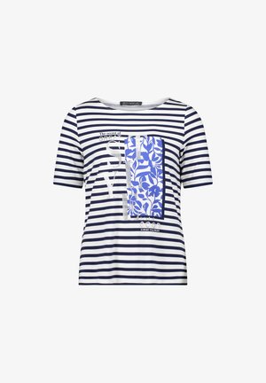Betty Barclay, BETTY BARCLAY MIT PLACEMENT RINGELSHIRT - T-shirt print - weiß dunkelblau