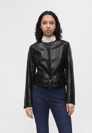 Guess, NEW LEONTINE - Яке от изкуствена кожа - jet black